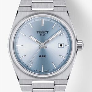 Tissot PRX Silver and Light Blue Unisex Watch